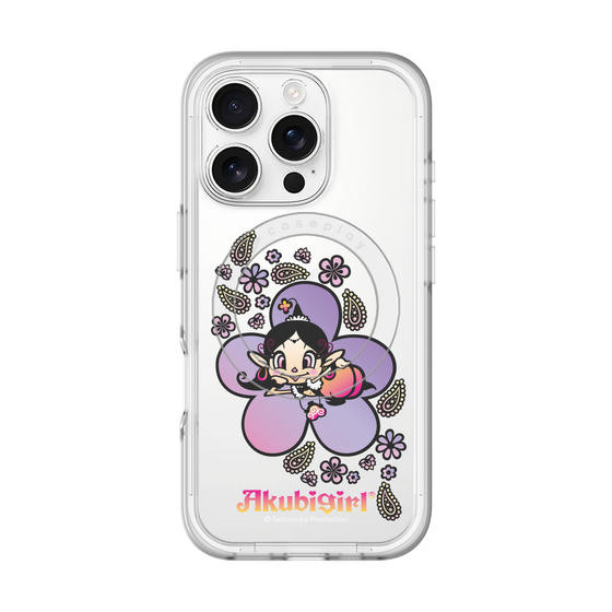 スリムプロテクションプレミアムケース with MagSafe［ アクビガール - フラワー ］