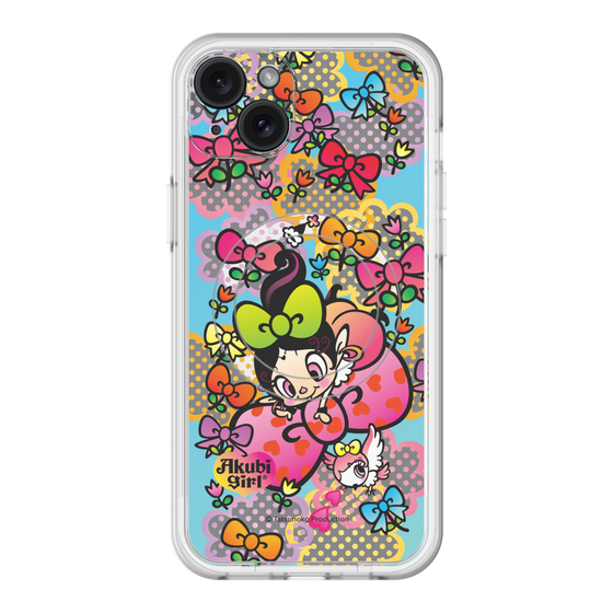スリムプロテクションプレミアムケース with MagSafe［ アクビガール - フラワーリボン ］