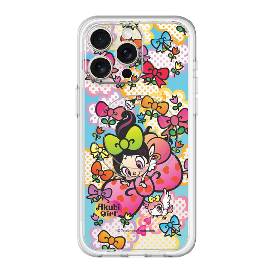 スリムプロテクションプレミアムケース with MagSafe［ アクビガール - フラワーリボン ］
