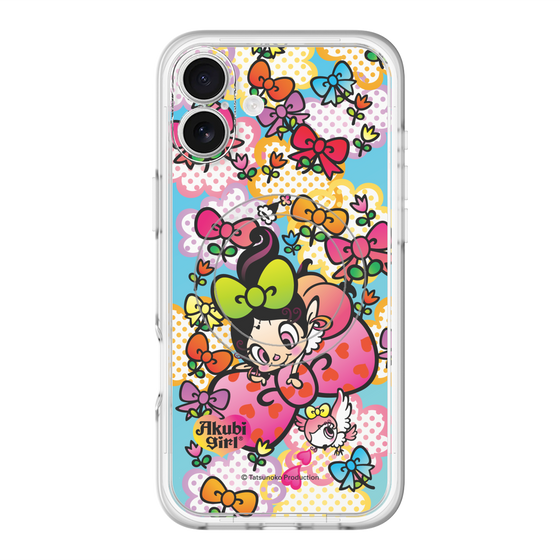スリムプロテクションプレミアムケース with MagSafe［ アクビガール - フラワーリボン ］