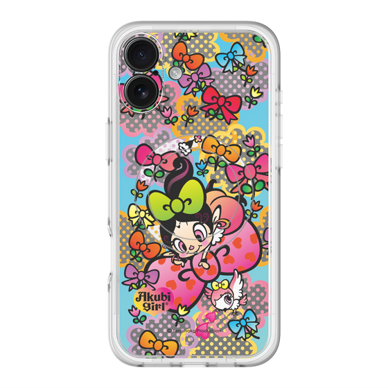 スリムプロテクションプレミアムケース with MagSafe［ アクビガール - フラワーリボン ］