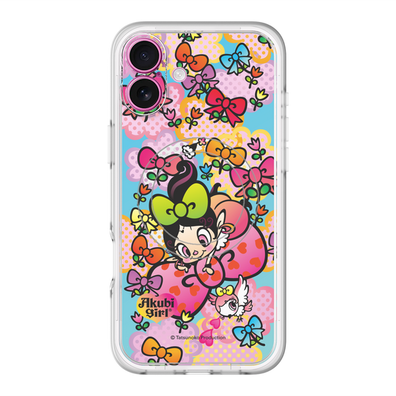 スリムプロテクションプレミアムケース with MagSafe［ アクビガール - フラワーリボン ］
