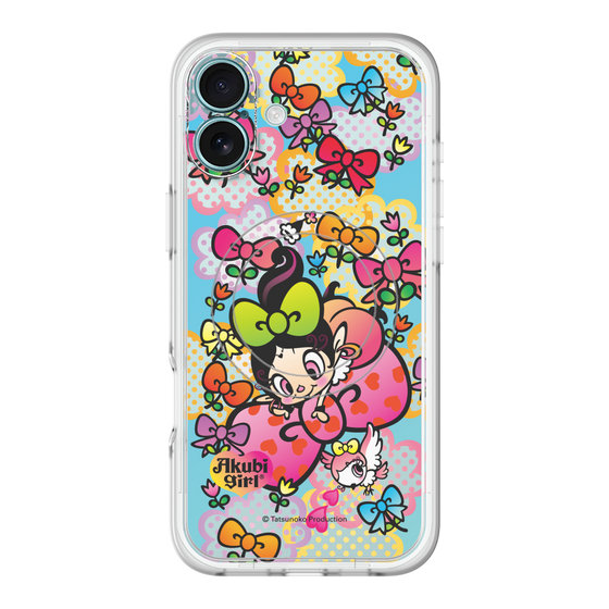 スリムプロテクションプレミアムケース with MagSafe［ アクビガール - フラワーリボン ］