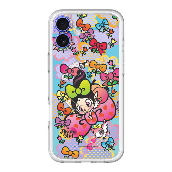 スリムプロテクションプレミアムケース with MagSafe［ アクビガール - フラワーリボン ］