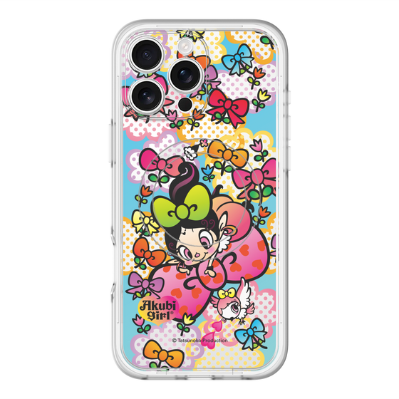 スリムプロテクションプレミアムケース with MagSafe［ アクビガール - フラワーリボン ］