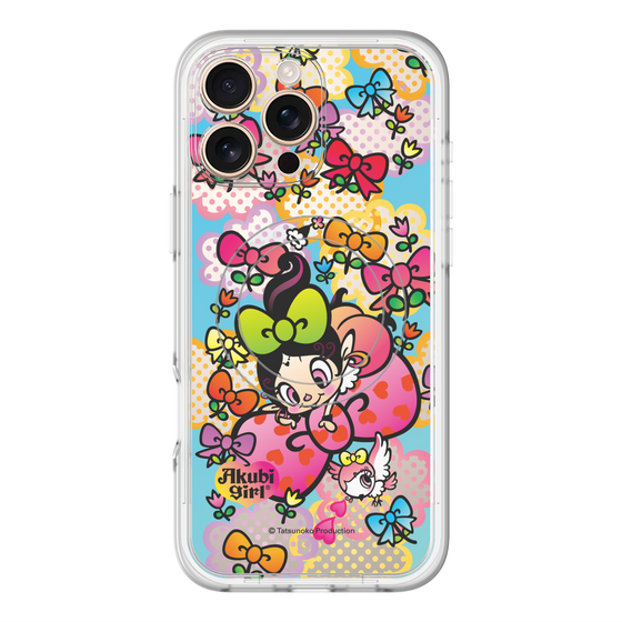 スリムプロテクションプレミアムケース with MagSafe［ アクビガール - フラワーリボン ］