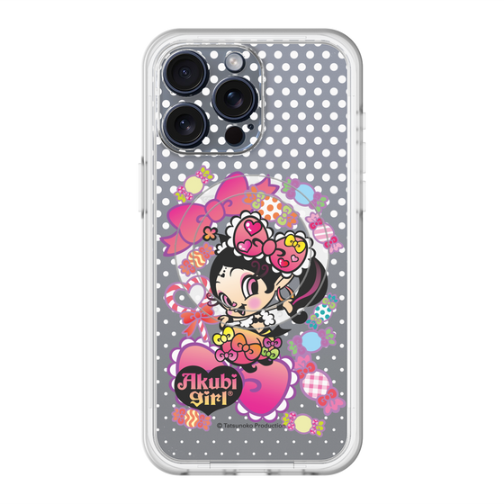 スリムプロテクションプレミアムケース with MagSafe［ アクビガール - キャンディーリボン ］