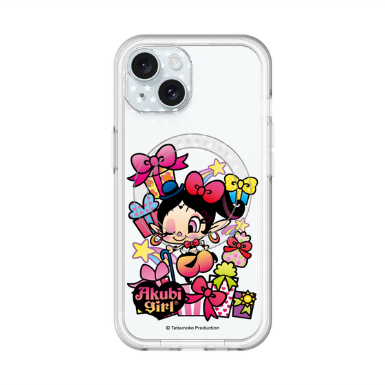 スリムプロテクションプレミアムケース with MagSafe［ アクビガール - プレゼントリボン ］