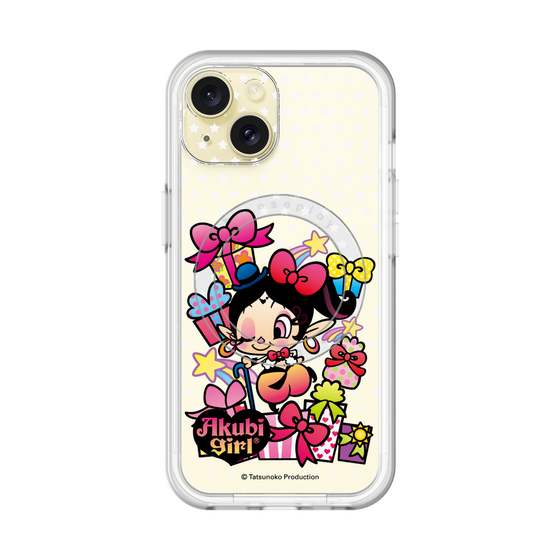 スリムプロテクションプレミアムケース with MagSafe［ アクビガール - プレゼントリボン ］