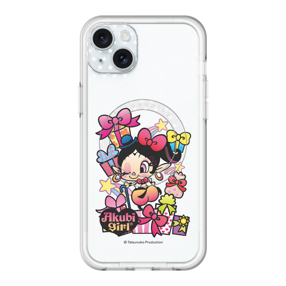 スリムプロテクションプレミアムケース with MagSafe［ アクビガール - プレゼントリボン ］