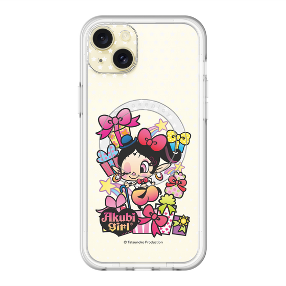 スリムプロテクションプレミアムケース with MagSafe［ アクビガール - プレゼントリボン ］