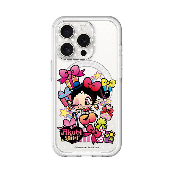 スリムプロテクションプレミアムケース with MagSafe［ アクビガール - プレゼントリボン ］
