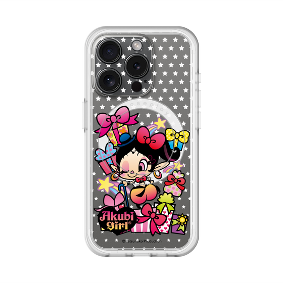 スリムプロテクションプレミアムケース with MagSafe［ アクビガール - プレゼントリボン ］