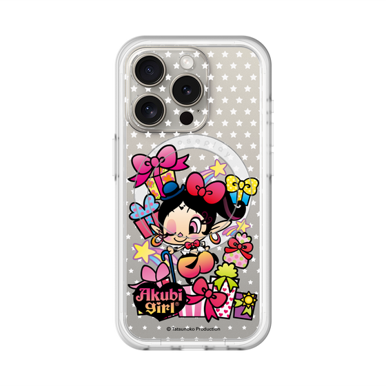 スリムプロテクションプレミアムケース with MagSafe［ アクビガール - プレゼントリボン ］