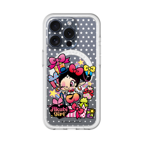 スリムプロテクションプレミアムケース with MagSafe［ アクビガール - プレゼントリボン ］