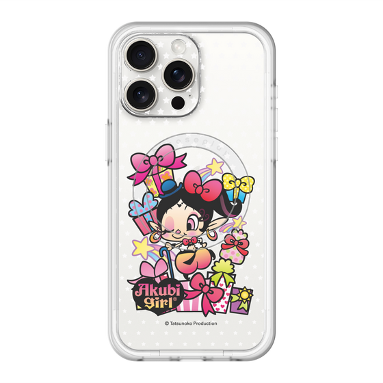 スリムプロテクションプレミアムケース with MagSafe［ アクビガール - プレゼントリボン ］