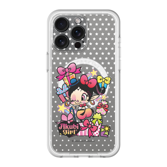 スリムプロテクションプレミアムケース with MagSafe［ アクビガール - プレゼントリボン ］