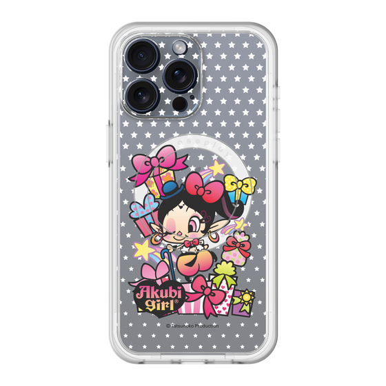 スリムプロテクションプレミアムケース with MagSafe［ アクビガール - プレゼントリボン ］