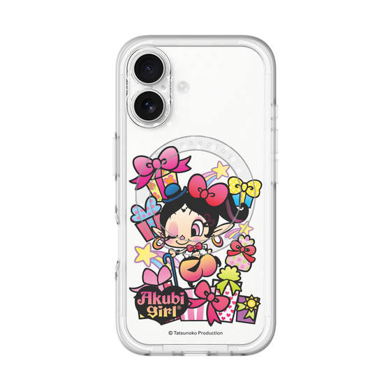 スリムプロテクションプレミアムケース with MagSafe［ アクビガール - プレゼントリボン ］