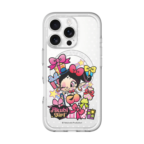 スリムプロテクションプレミアムケース with MagSafe［ アクビガール - プレゼントリボン ］