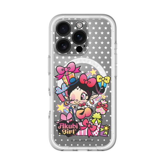 スリムプロテクションプレミアムケース with MagSafe［ アクビガール - プレゼントリボン ］