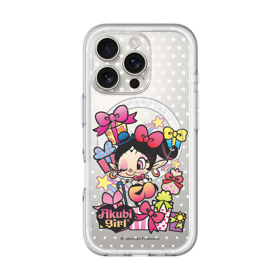 スリムプロテクションプレミアムケース with MagSafe［ アクビガール - プレゼントリボン ］