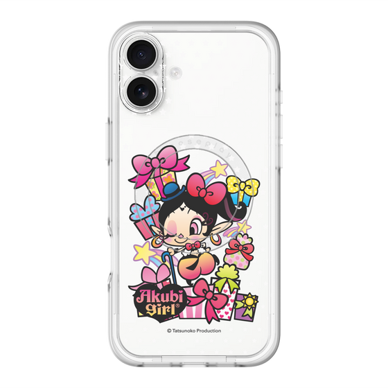 スリムプロテクションプレミアムケース with MagSafe［ アクビガール - プレゼントリボン ］