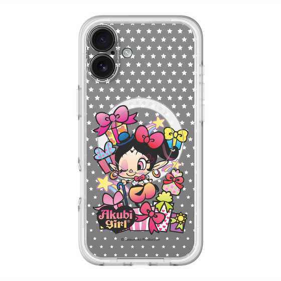 スリムプロテクションプレミアムケース with MagSafe［ アクビガール - プレゼントリボン ］