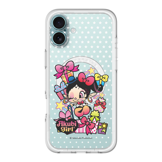 スリムプロテクションプレミアムケース with MagSafe［ アクビガール - プレゼントリボン ］