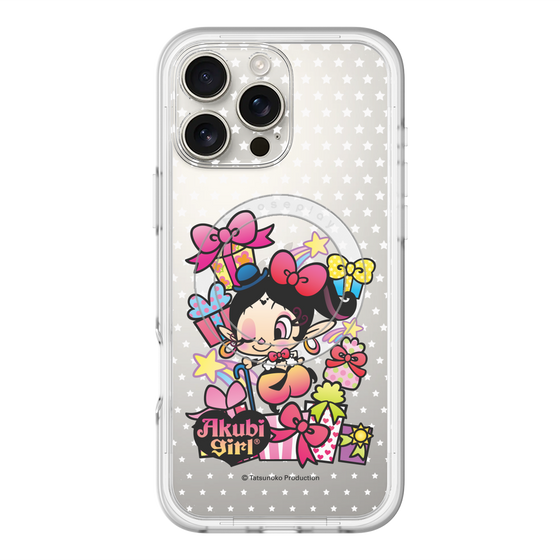 スリムプロテクションプレミアムケース with MagSafe［ アクビガール - プレゼントリボン ］