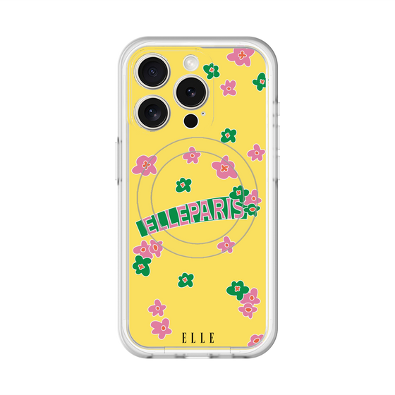 スリムプロテクションプレミアムケース with MagSafe［ ELLE - フラワー ］