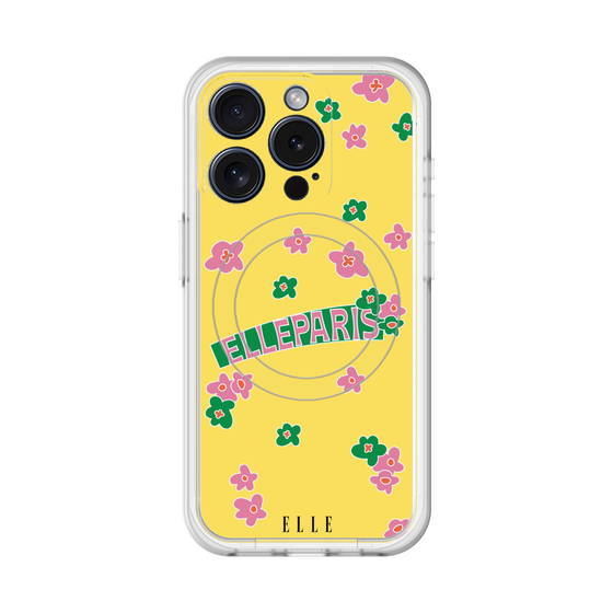 スリムプロテクションプレミアムケース with MagSafe［ ELLE - フラワー ］