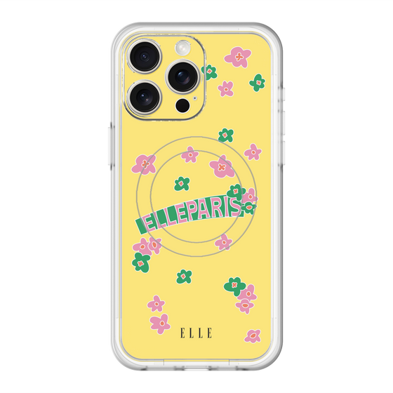 スリムプロテクションプレミアムケース with MagSafe［ ELLE - フラワー ］