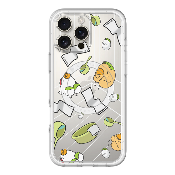 スリムプロテクションプレミアムケース with MagSafe［ オリジナル - とりサウナ ］