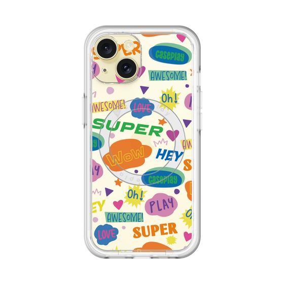 スリムプロテクションプレミアムケース with MagSafe［ オリジナル - カラフルモジ ］