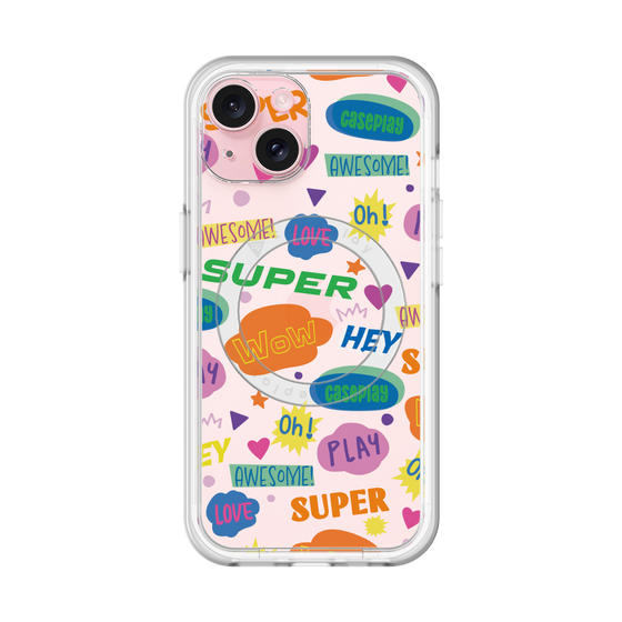 スリムプロテクションプレミアムケース with MagSafe［ オリジナル - カラフルモジ ］