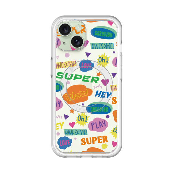 スリムプロテクションプレミアムケース with MagSafe［ オリジナル - カラフルモジ ］