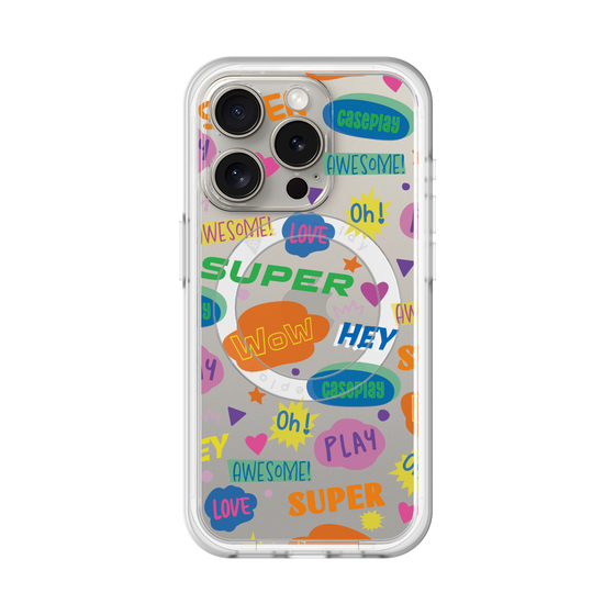 スリムプロテクションプレミアムケース with MagSafe［ オリジナル - カラフルモジ ］