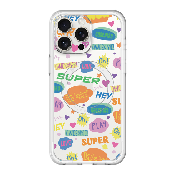 スリムプロテクションプレミアムケース with MagSafe［ オリジナル - カラフルモジ ］