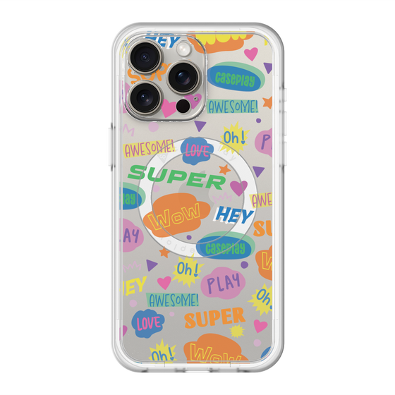 スリムプロテクションプレミアムケース with MagSafe［ オリジナル - カラフルモジ ］