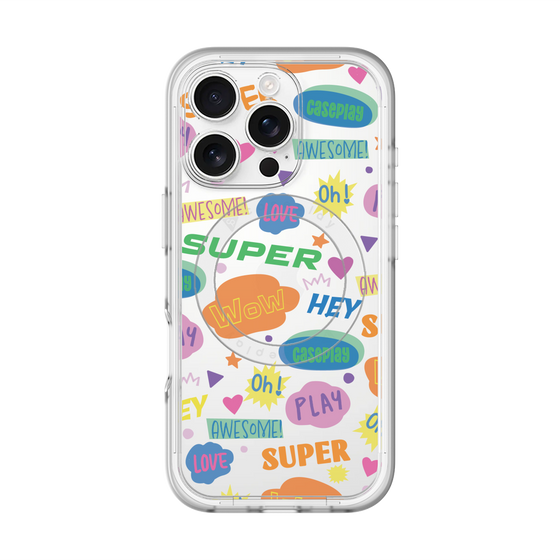 スリムプロテクションプレミアムケース with MagSafe［ オリジナル - カラフルモジ ］