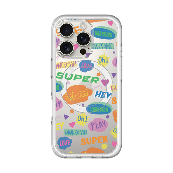 スリムプロテクションプレミアムケース with MagSafe［ オリジナル - カラフルモジ ］