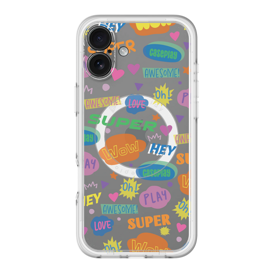 スリムプロテクションプレミアムケース with MagSafe［ オリジナル - カラフルモジ ］