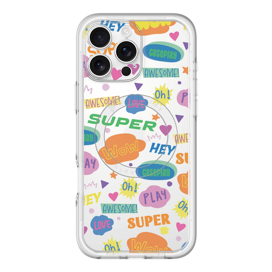 スリムプロテクションプレミアムケース with MagSafe［ オリジナル - カラフルモジ ］