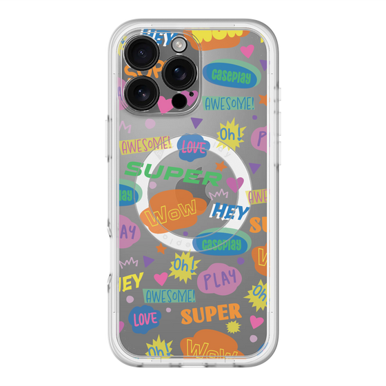 スリムプロテクションプレミアムケース with MagSafe［ オリジナル - カラフルモジ ］
