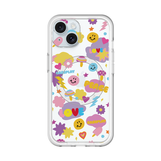 スリムプロテクションプレミアムケース with MagSafe［ オリジナル - LOVE & PEACE ］