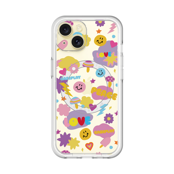 スリムプロテクションプレミアムケース with MagSafe［ オリジナル - LOVE & PEACE ］