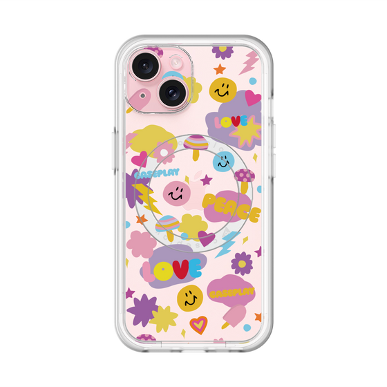 スリムプロテクションプレミアムケース with MagSafe［ オリジナル - LOVE & PEACE ］