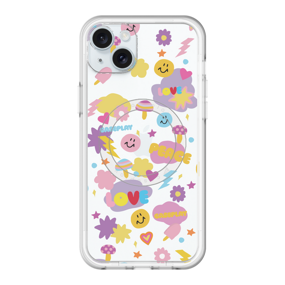 スリムプロテクションプレミアムケース with MagSafe［ オリジナル - LOVE & PEACE ］