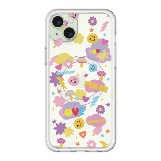 スリムプロテクションプレミアムケース with MagSafe［ オリジナル - LOVE & PEACE ］